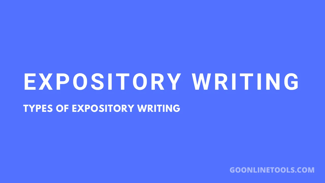 Types of expository writing